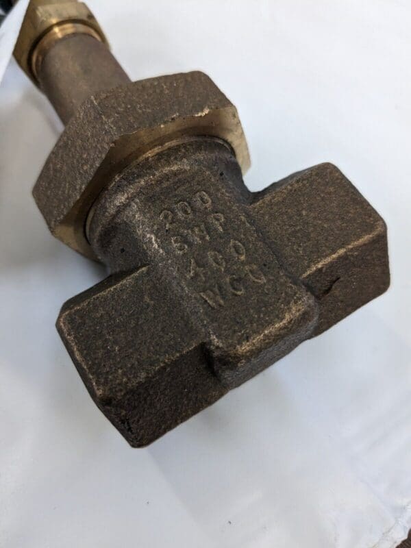 NIBCO Gate Valve: Rising Stem, 1/2″ Pipe, Threaded, Bronze NL1Z006