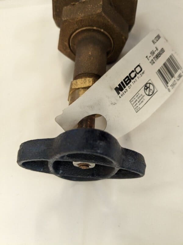 NIBCO Gate Valve: Rising Stem, 1/2″ Pipe, Threaded, Bronze NL1Z006