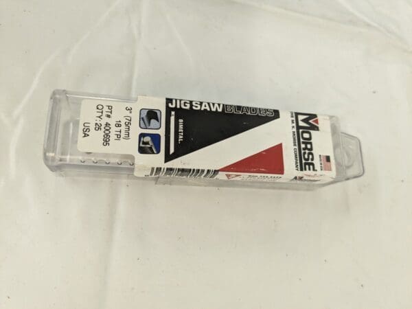 MORSE JIGSAW BI-METAL BLADE 3X3/8X.035 18 TPI T-SHANK 25 pk 400695