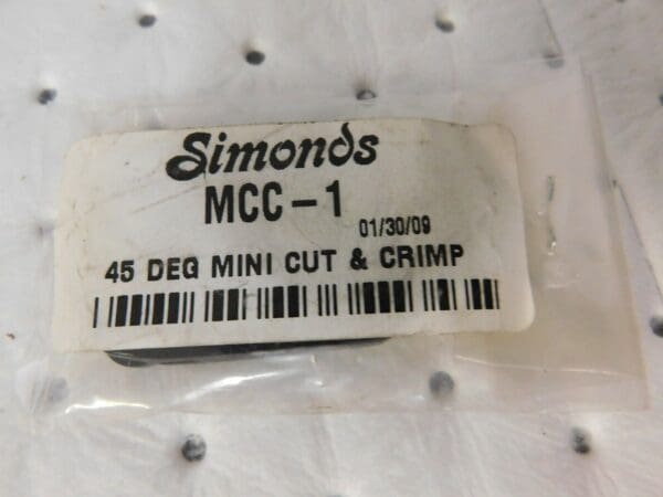 Simonds Inc. Air Cutter Heads Angle: 45.00 Cutting Capacity (mm): 0.76 MCC-1