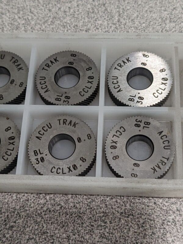 Accu Trak Knurl Wheel: 21.5 mm Dia, 90 ° Tooth Angle, 32 TPI Qty 6 CCLX0.8