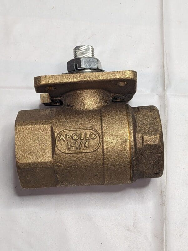 APOLLO Manual Ball Valve: 1–1/4" Pipe, Standard Port, Bronze 71AR664