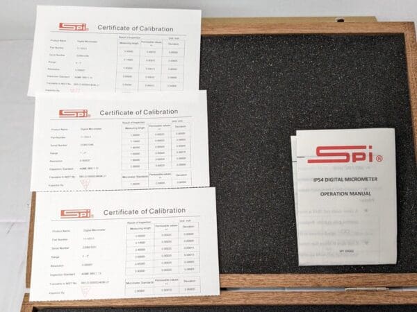 SPI 3 Piece Electronic Micrometer Set 0 - 3" Range w/Certs 11-553-5 DAMAGED