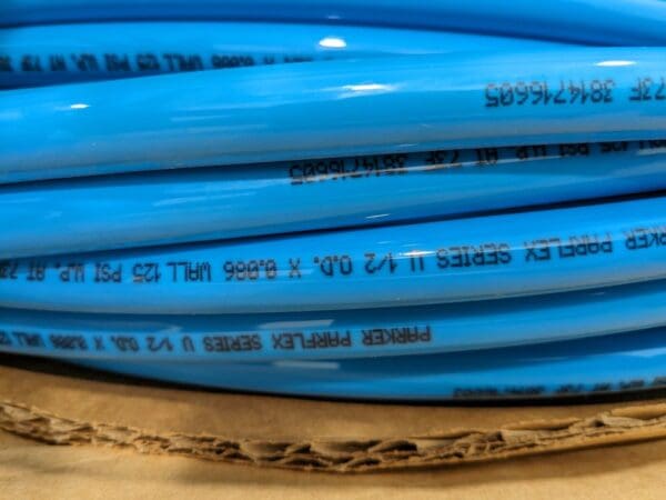 PARKER Blue Polyurethane Tubing 1/2" OD X 125 PSI QTY 250 Ft U-85-BLU-0250