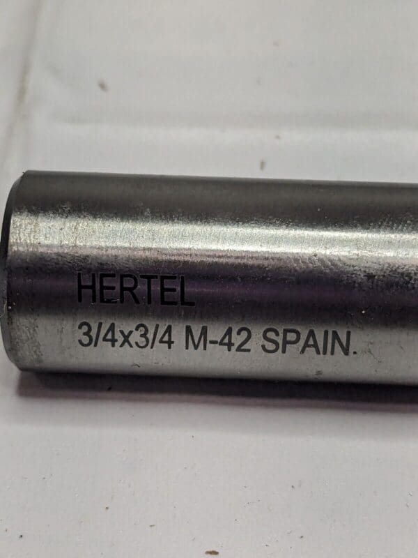 HERTEL Roughing End Mill: 3/4″ Dia, 4 Flutes, M-42, 3″ LOC, 5-1/4″ OAL