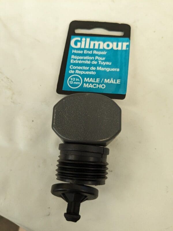 GILMOUR Garden Hose Coupler: 0.5″ Hose, Male, 3/4″, Plastic 72pk 805054-1002