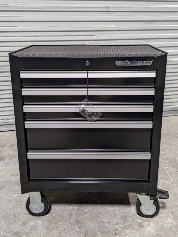 Pro Source Roller Cabinet Tool Box 5 Drawer 33 x 26 x 18 Steel Black