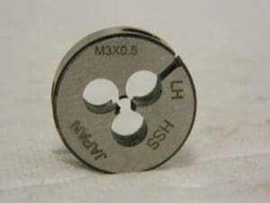 Interstate HSS Round Die M3x0.50 Metric Coarse Thread 1" Outside Diam 82238035