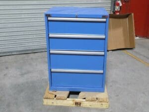 Lista Modular Storage Cabinet 4 Drawer 39" x 28" x 22" Steel Blue DAMAGED