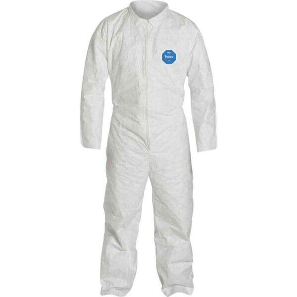 DUPONT Disposable Coveralls: Abrasion & Particle Protection XL TY120SWHXL0025H