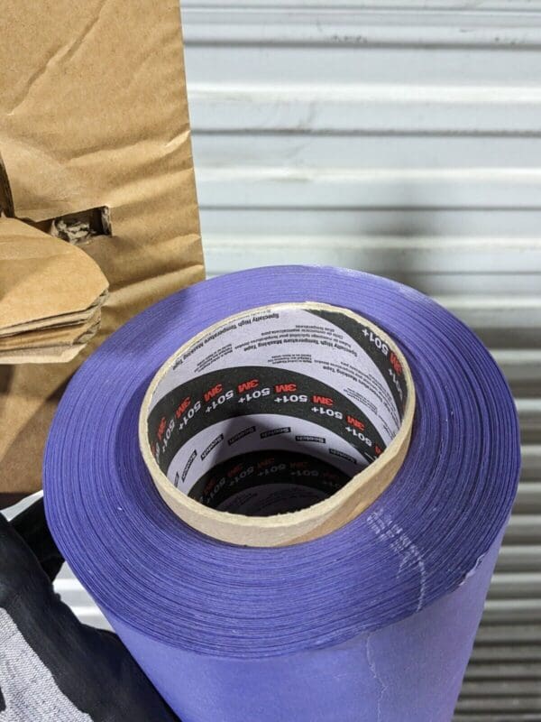 3M Single Roll of 501+ Specialty High Temp Purple Masking Tape 61-3/4" Width