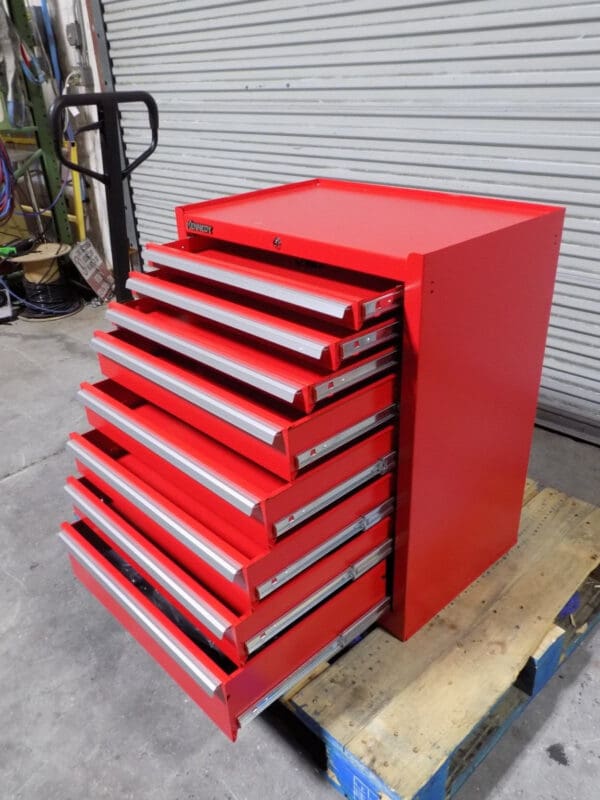 Kennedy Roller Cabinet Tool Box 8 Drawer 39" x 27" x 18" Steel Red 378XR