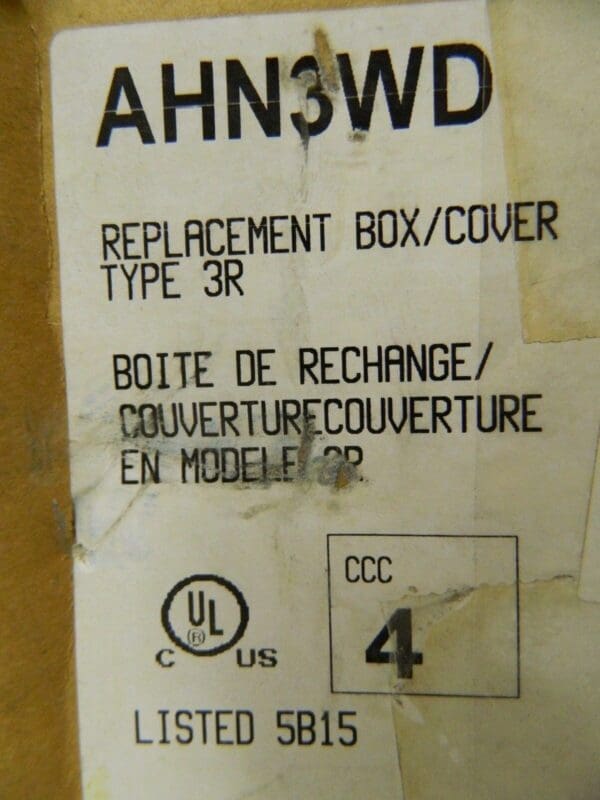 Cooper Wiring Devices Steel Pushbutton Switch Enclosure AHN3WD