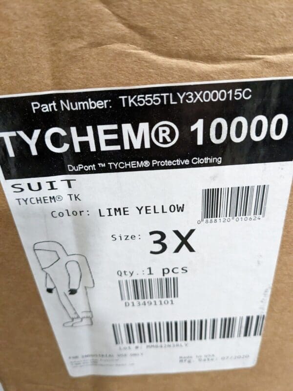 DUPONT Encapsulated Suit: Size 3XL TK555TLY3X00015C