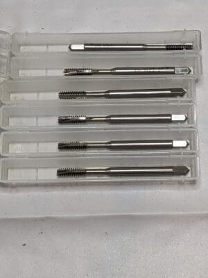 CLEVELAND Spiral Point Tap: #6-32 UNC, 2 Flutes, Bottoming Qty 6 C57073