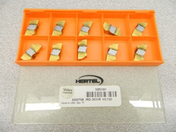 Hertel Grooving Insert: IRD3031 HC120, Solid Carbide Qty 11 3000708