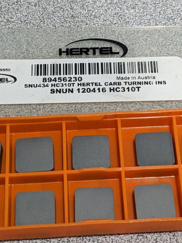 HERTEL Turning Insert: SNU434 HC310T, Carbide Qty 10 1000391