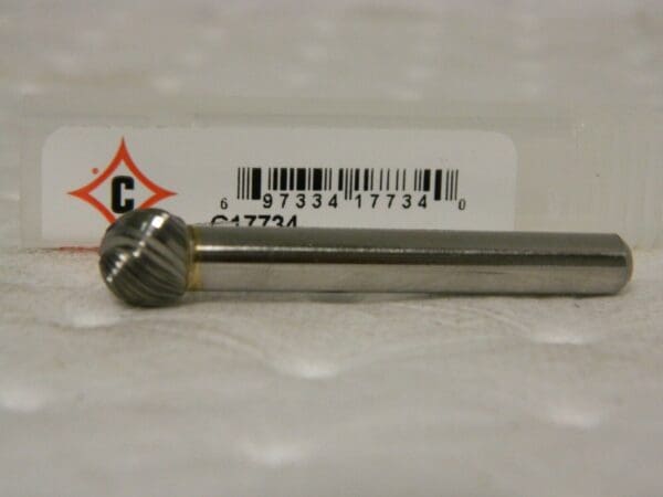 Cle-Line Ball Head Single Cut Burr 3/8" Cut Diam 1/4" Shank Diam Qty 10 C17734