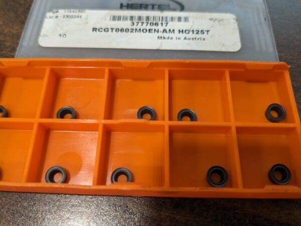 HERTEL Turning Insert 10pk: RCGT0602MOEN–AM HC125T, Carbide 1000727