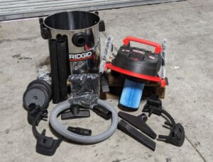 RIDGID 16 Gallon Stainless Steel Wet/Dry Vac w/ Cart Cord Included 1610RV 50353