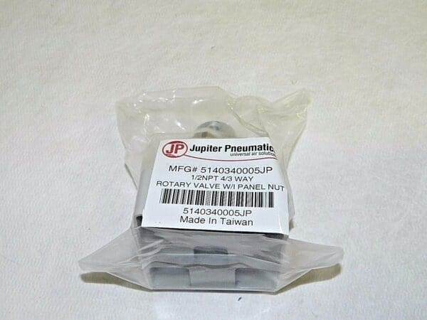 Jupiter Pneumatics 1/2" NPT 4/3 Way Rotary Valve W/I Panel Nut 5140340005JP