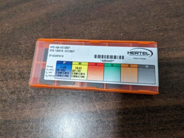 HERTEL Turning Insert 10ct SPG424 HC1250T, Solid Carbide 1002375