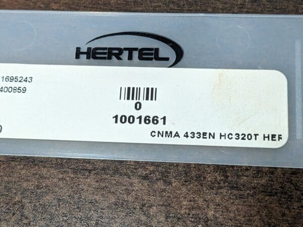 HERTEL Turning Insert 10ct CNMA433EN HC320T, Solid Carbide 1001661