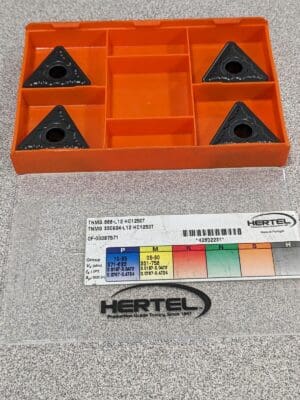 HERTEL Turning Insert: TNMG 666–L12 HC1250T, Solid Carbide Qty 4 42802231