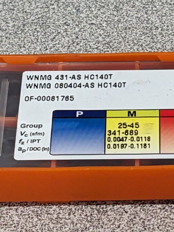 HERTEL Turning Insert: WNMG 431–AS HC140T, Solid Carbide Qty 10 42803270