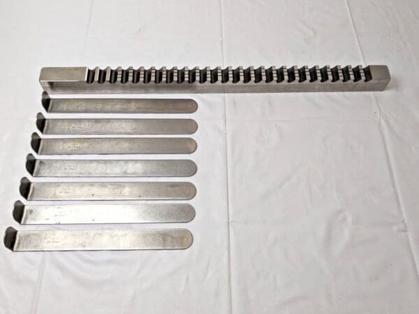 Dumont Minute Man Keyway Broach HSS Style F w/7 Shims 1" W x 20-1/4" OAL 22219