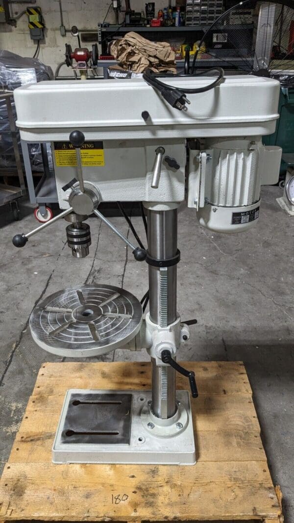 ENCO Floor Drill Press 12.9″ Swing 3/4 hp Step Pulley Drive 115V 16 Speed ZJ4116