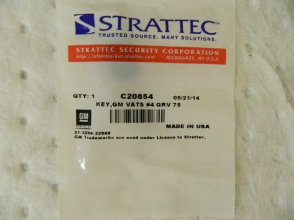 Strattec Double Sided Door Lock and Ign. Key Res. Code 4 Qty 10 C20854