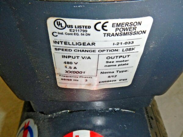 Ermerson 3 Phase Premium Efficient Motor C-Face 1/3 hp 230/460V 60 Hz U13T2BCR