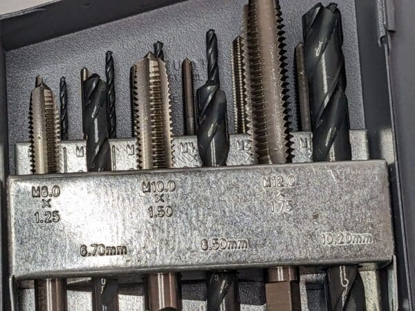 Chicago-Latrobe 18 Piece Metric Drill/Tap Set HSS w/Metal Index Case 52541