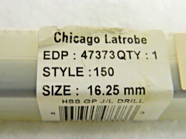 Chicago-Latrobe Jobber Drills Spiral Flute 16.25mm HSS 118º Qty. 2 #47373