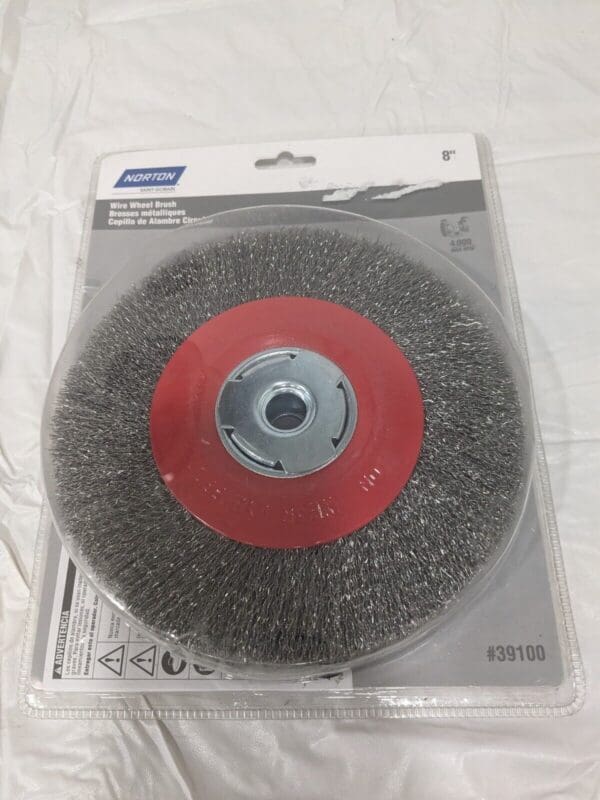 NORTON Wheel Brush: 8″ Wheel Dia, Crimped 66252839100