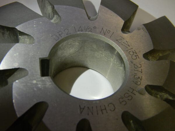 Professional 2 Pitch 14-1/2° No.1 HSS Involute Gear Cutter 5-860-005