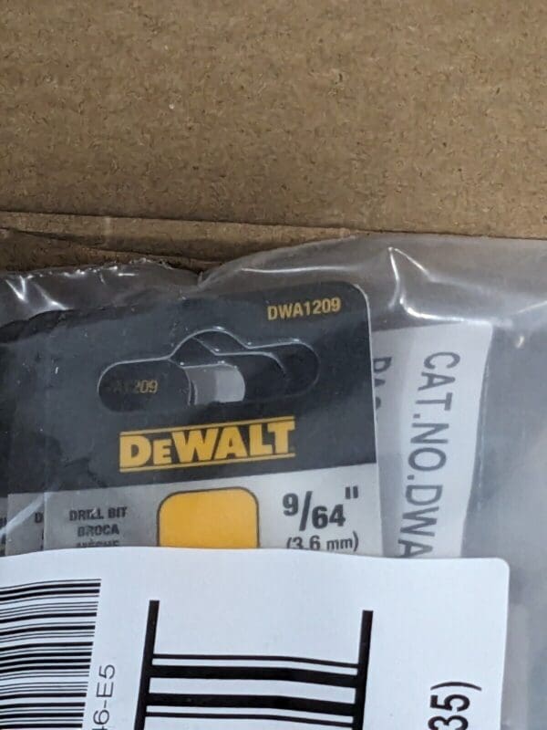 DEWALT Jobber Length Drill Bit: 9/64" Diam, 135º, Cobalt Qty 50 DWA1209