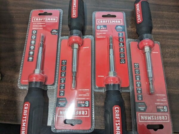 CRAFTSMAN4pk Screwdriver with 6 Multi-Bits, Store Extra Bits in Handle CMHT68000