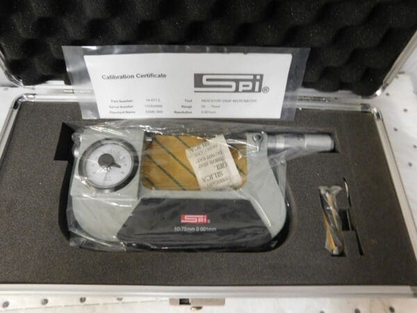 SPI Indicating Snap Micrometer Range 50-75mm Res 0.001mm 14-077-2