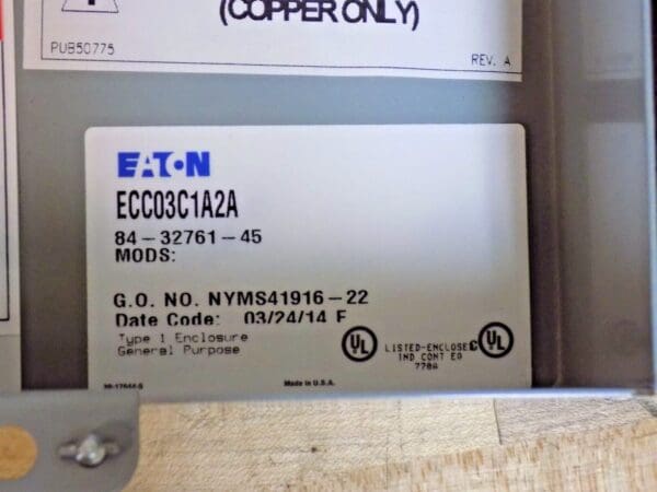 Eaton/Cutler NonCombo Elec Held Light Contactor 110/120 30AMP 3Pole ECL03C2A3A