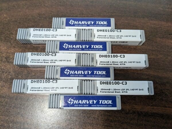 HARVEY TOOL Micro Drill Bit 10pk : #87, 140 ° Point, Solid Carbide DHE0100-C3