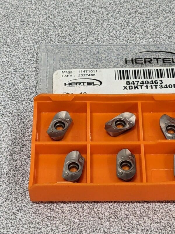 HERTEL Milling Insert: XDKT11T340ER–FF, HC535M, Solid Carbide Qty 7 84740463