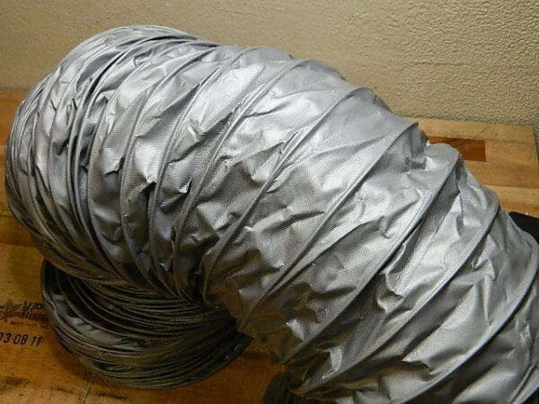 Hi-Tech Duravent 25 Ft. Fiberglass / PVC Duct Hose 6" Diameter 3" Bend Radius