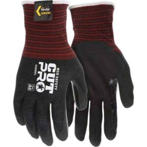 MCR Cut-Resistant Gloves: Size L, ANSI Cut A6, Foam Nitrile Qty 12 9388NFL