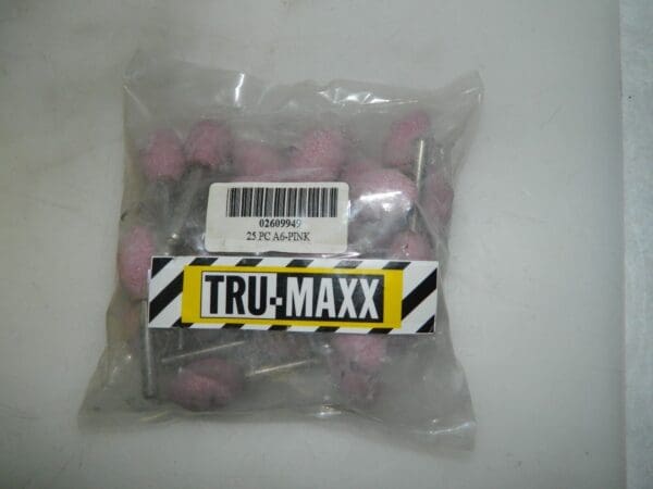 Tru-Maxx Mounted Points 25Pk A6 Pink 3/4 Head Dia x 1-1/8" Thickness 02609949