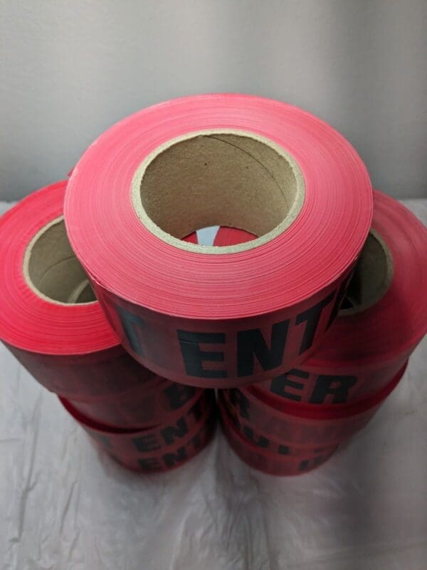 3M 362 Scotch Barricade Tape, DANGER DO NOT ENTER, 3" x 1000' Qty 9 Rolls 57766