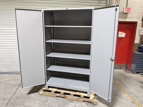 Lyon Heavy Duty Storage Cabinet 4 Shelf 82" x 48" x 24" Steel Gray DD1120