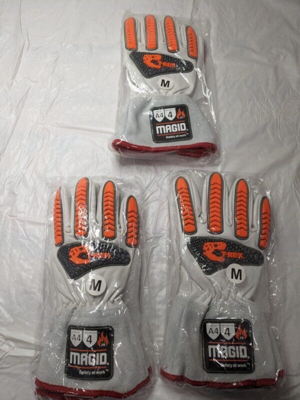 Magid T-Rex Welders Impact Glove Level A4 Sz m Qty 3 Pairs TRX848m