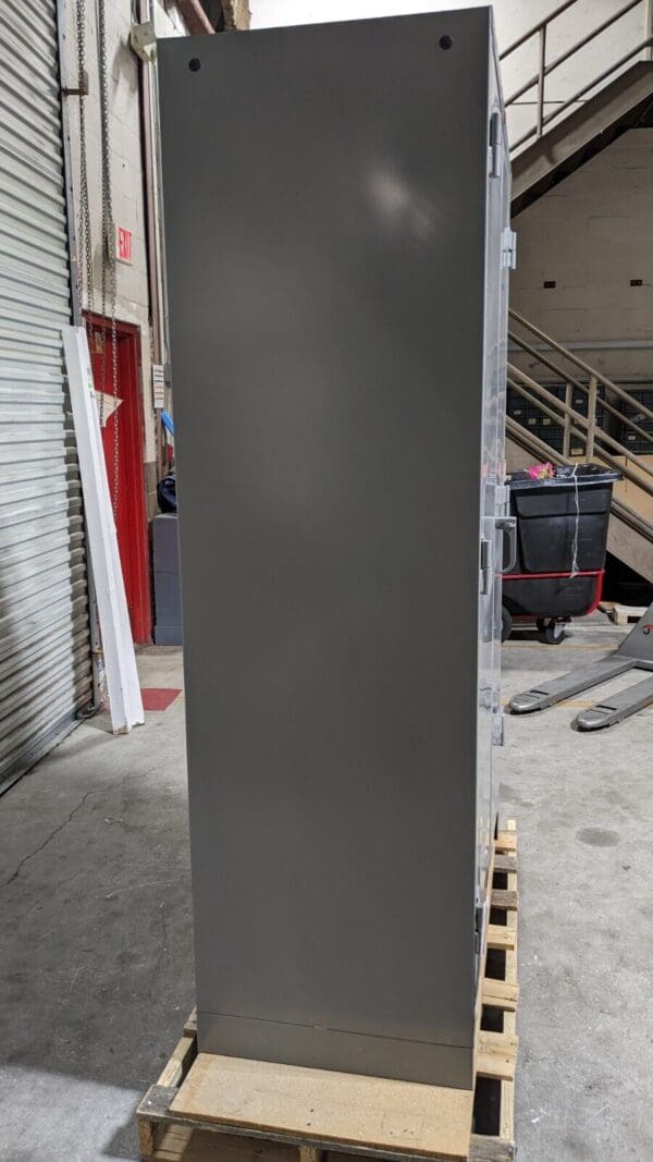 Lyon Heavy Duty Storage Cabinet 4 Shelf 82" x 48" x 24" Steel Gray DD1120 Damage